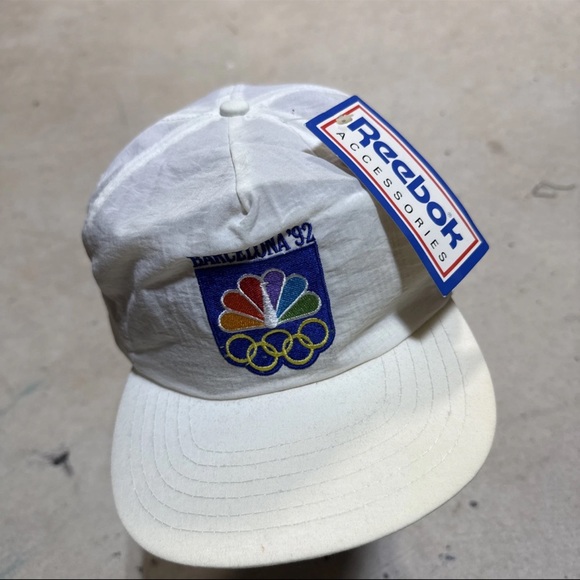 VINTAGE REEBOK 90’s Barcelona ‘92 NBC Logo Hat .NWT